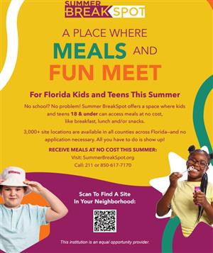 Summer BreakSPot Meals for FL kids & Teens
